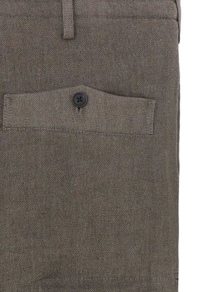 SILK LINEN INKED KNEE TAB PADDED PANTS