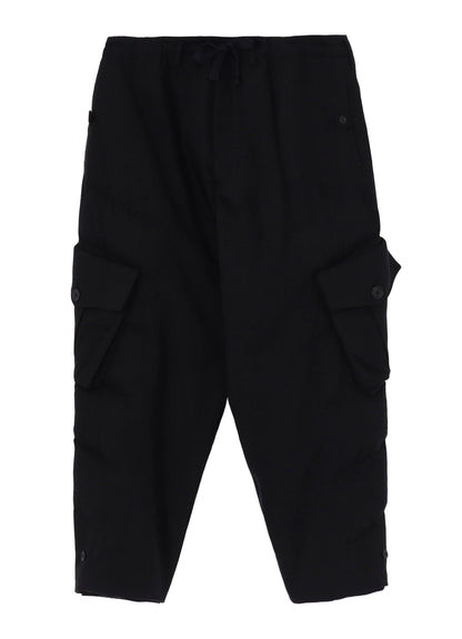 SILK DENIM POCKET DETAIL PADDED PANTS