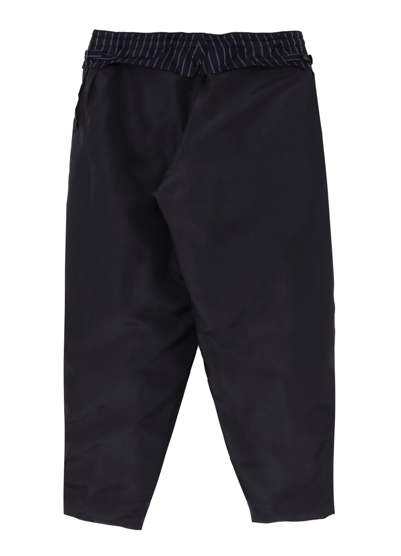 SILK DENIM POCKET DETAIL PADDED PANTS