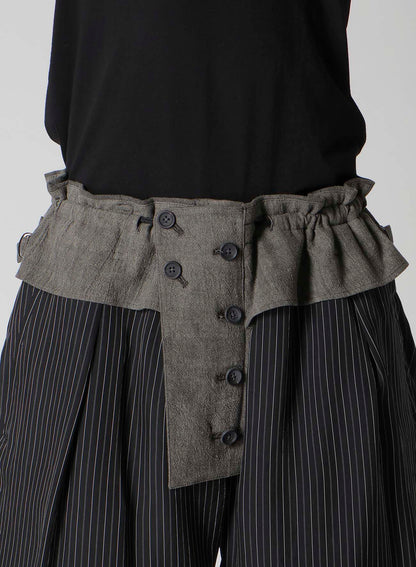 COTTON LINEN SHEETING  HORIZONTAL PADDED PANTS