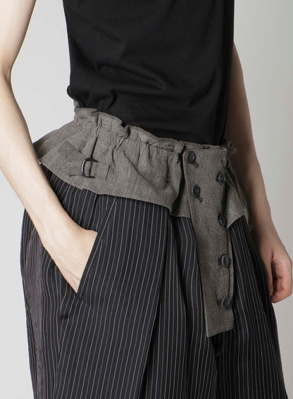 COTTON LINEN SHEETING  HORIZONTAL PADDED PANTS