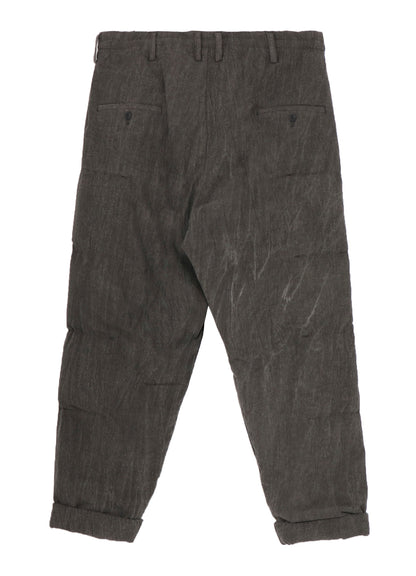 COTTON LINEN SHEETING  HORIZONTAL PADDED PANTS