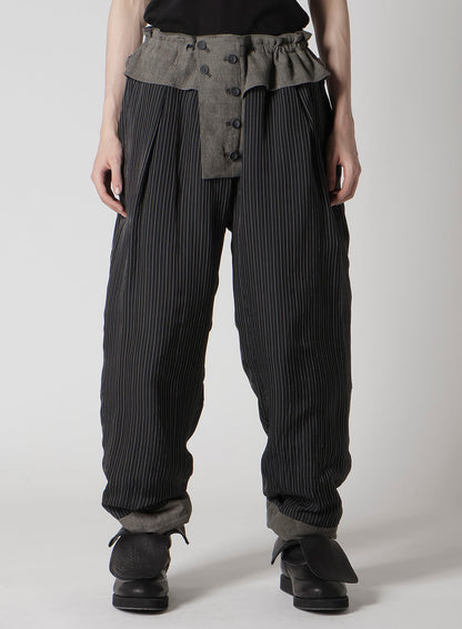 COTTON LINEN SHEETING  HORIZONTAL PADDED PANTS