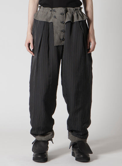 COTTON LINEN SHEETING  HORIZONTAL PADDED PANTS