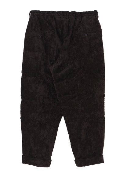 LINEN VELVET HORIZONTAL PADDED PANTS