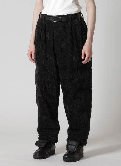 LINEN VELVET HORIZONTAL PADDED PANTS