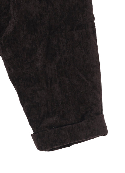 LINEN VELVET HORIZONTAL PADDED PANTS