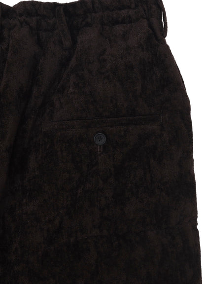 LINEN VELVET HORIZONTAL PADDED PANTS