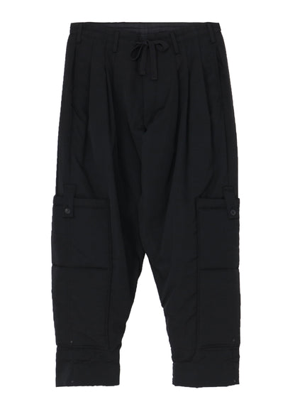 WOOL GABARDINE OUTER POCKET PANTS
