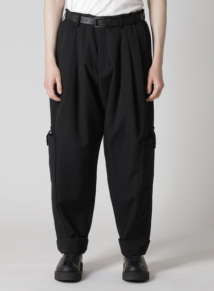 WOOL GABARDINE OUTER POCKET PANTS