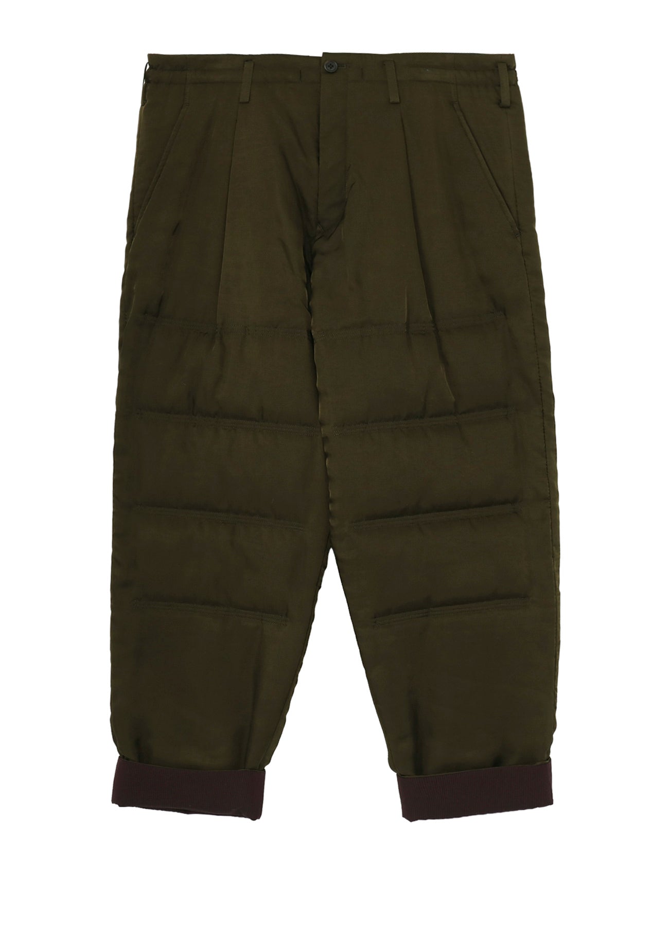 KHAKI CU TWILL TUCK PADDED PANTS