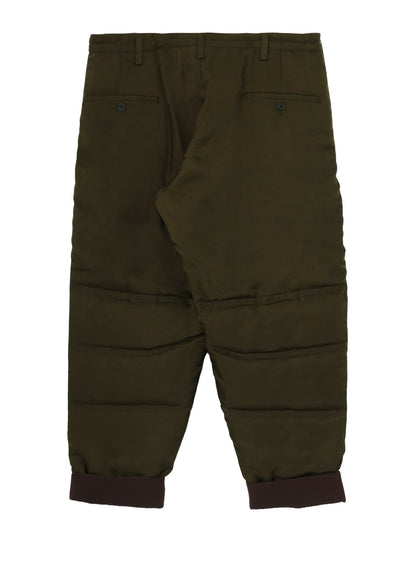 KHAKI CU TWILL TUCK PADDED PANTS