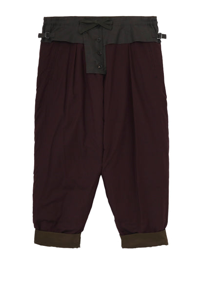 KHAKI CU TWILL TUCK PADDED PANTS