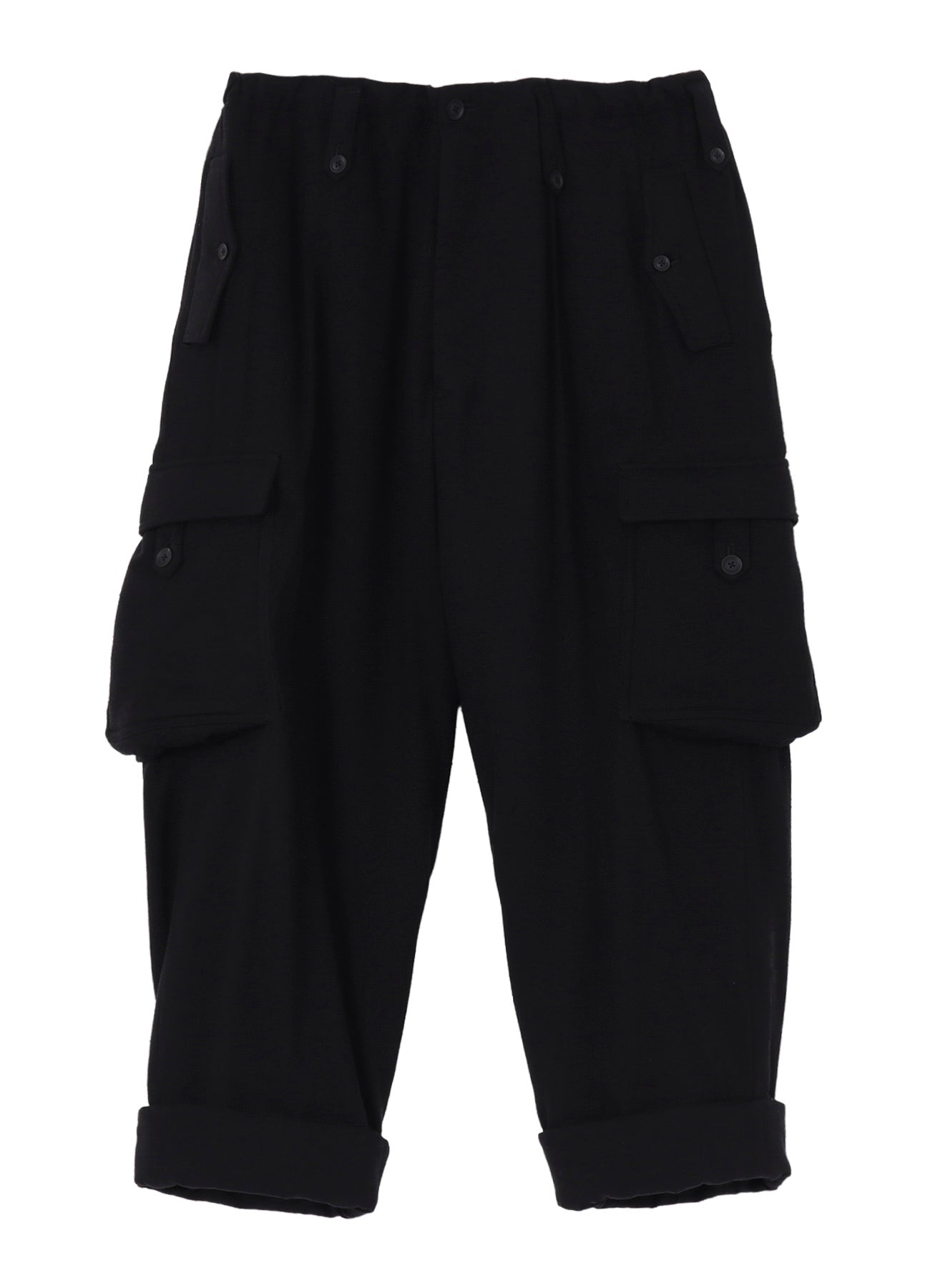 SILK DENIM GUSSET POCKET PADDED PANTS