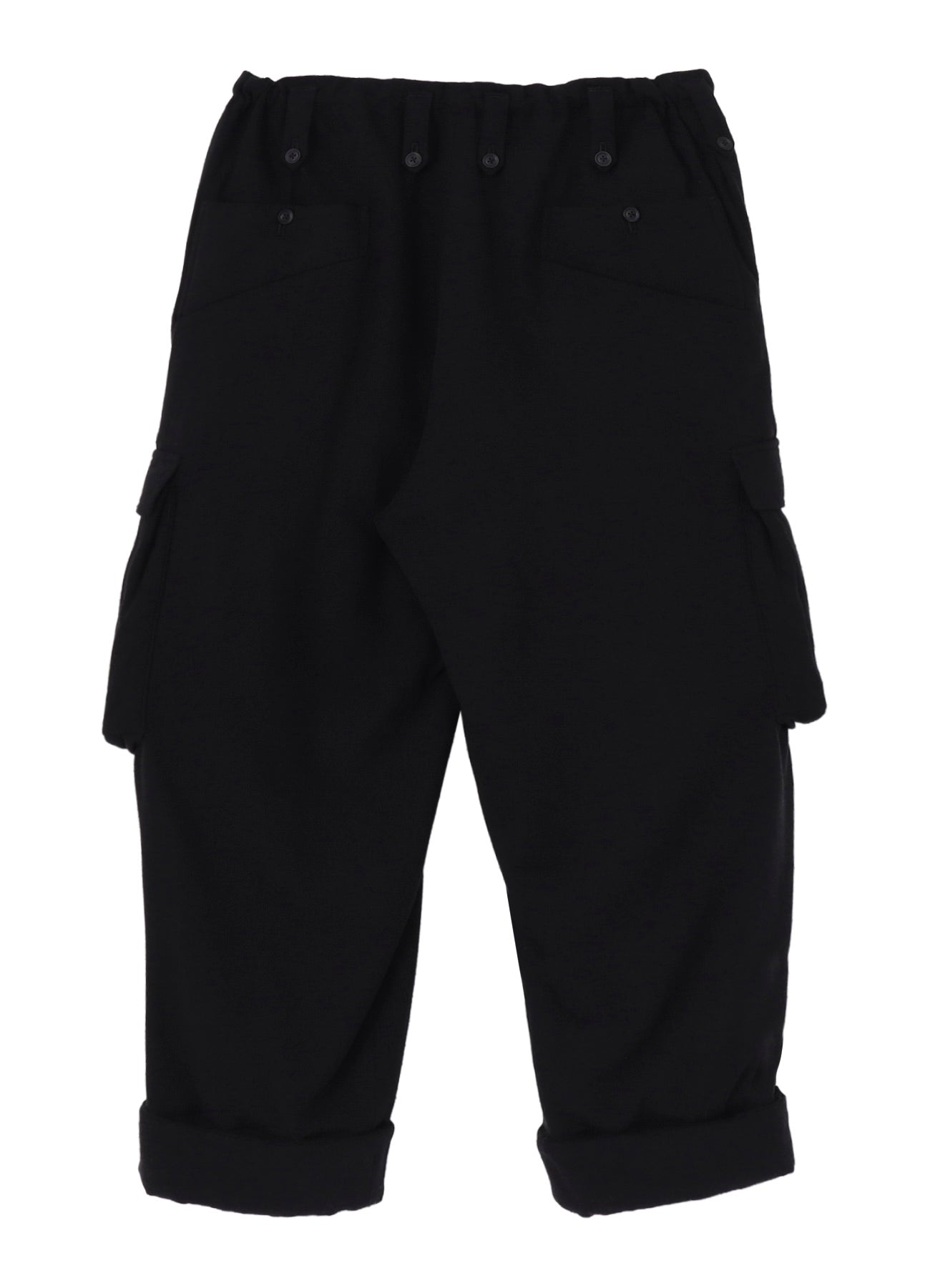 SILK DENIM GUSSET POCKET PADDED PANTS