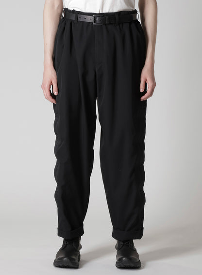 WOOL GABARDINE SIDE PADDED PANTS