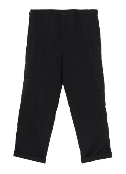 WOOL GABARDINE SIDE PADDED PANTS