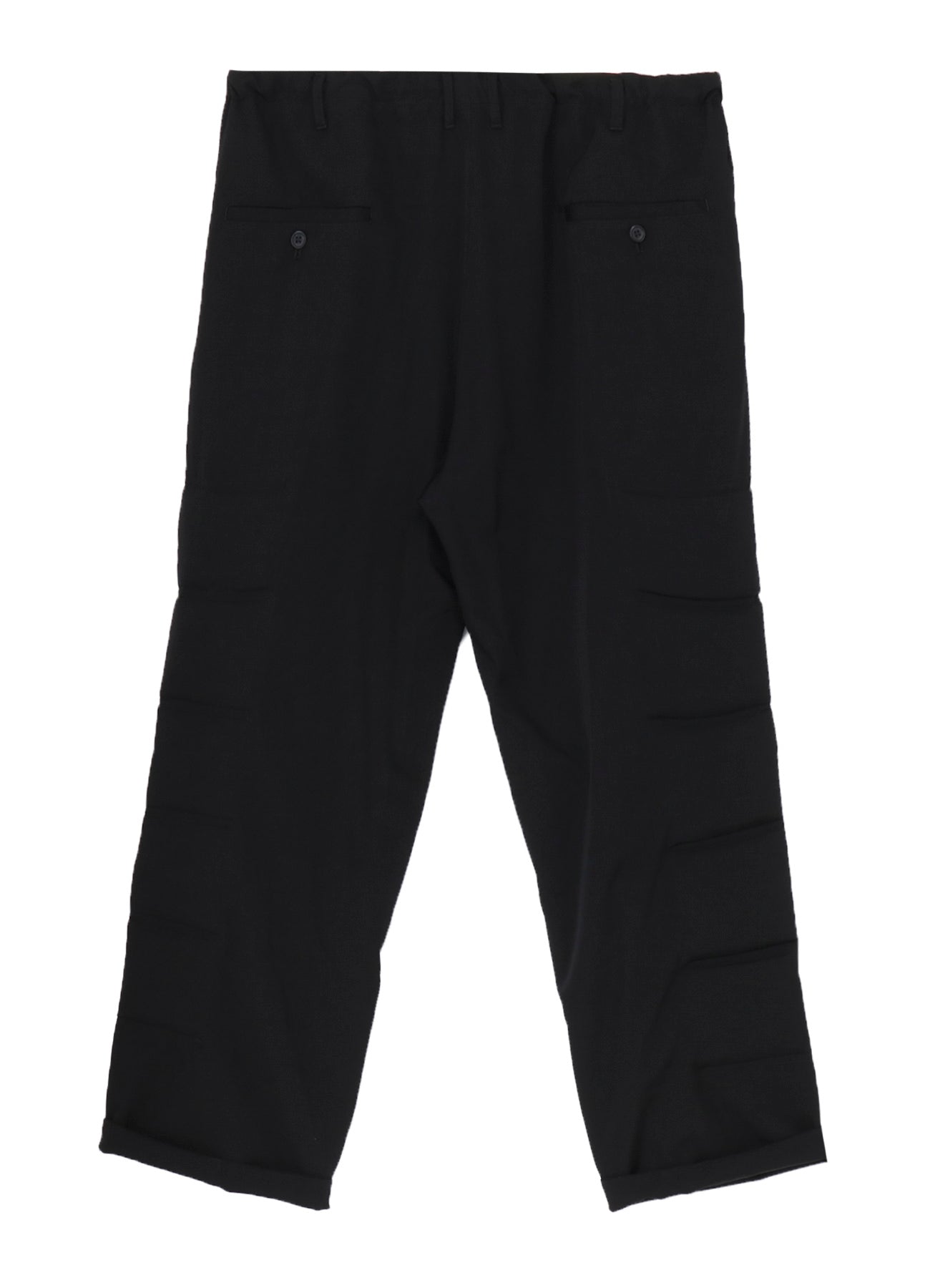 WOOL GABARDINE SIDE PADDED PANTS