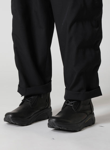 WOOL GABARDINE SIDE PADDED PANTS