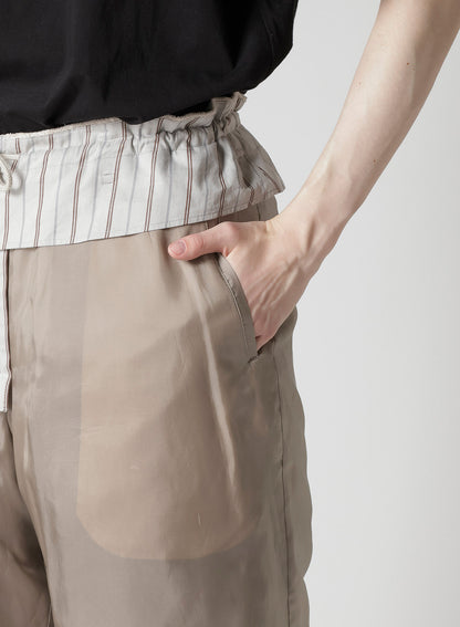 RAW LINEN VELVET PADDED SHORT PANTS