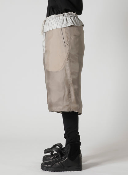 RAW LINEN VELVET PADDED SHORT PANTS