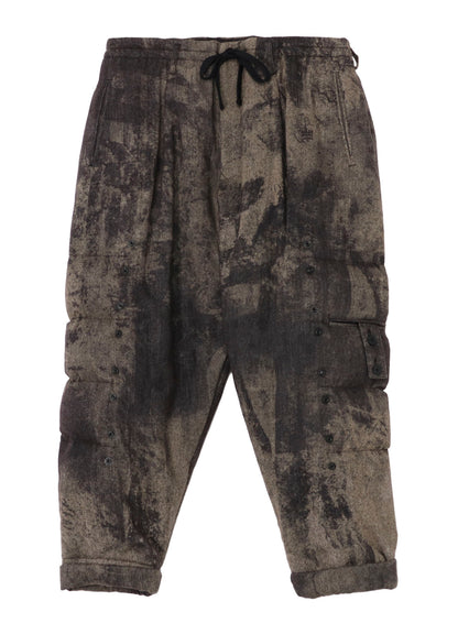 COLLAGE PRINTED HERRINGBONE PANTS