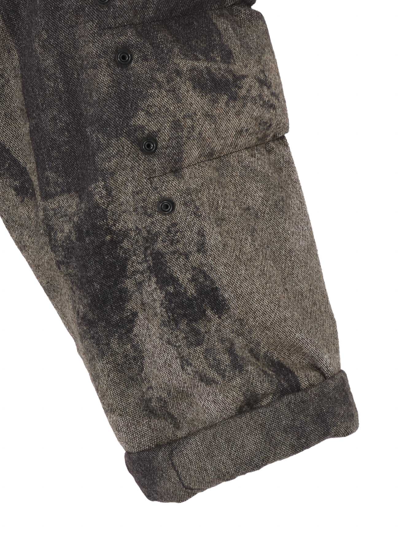 COLLAGE PRINTED HERRINGBONE PANTS