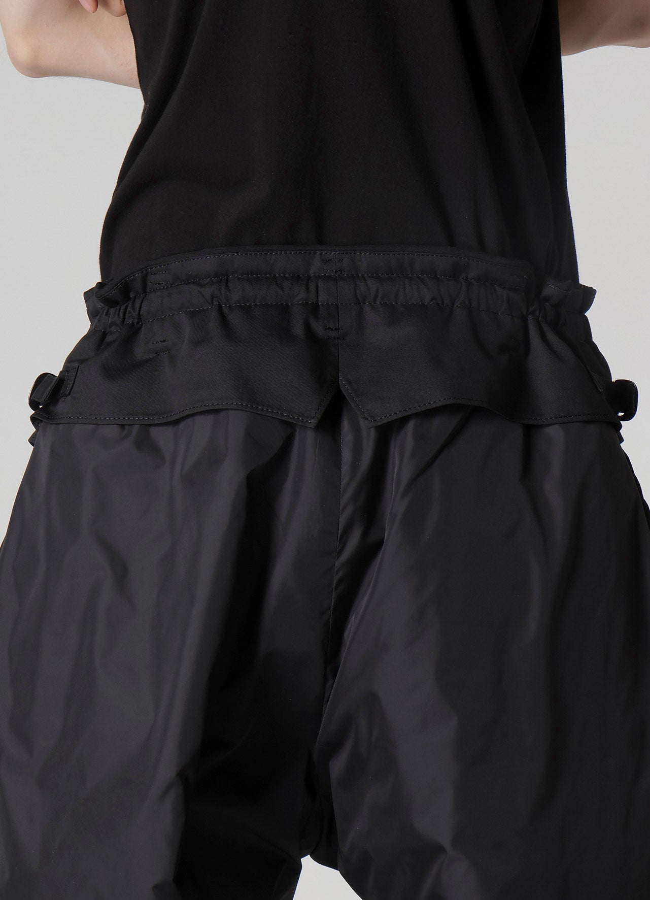 WOOL GABARDINE POCKET DETAIL PADDED PANTS