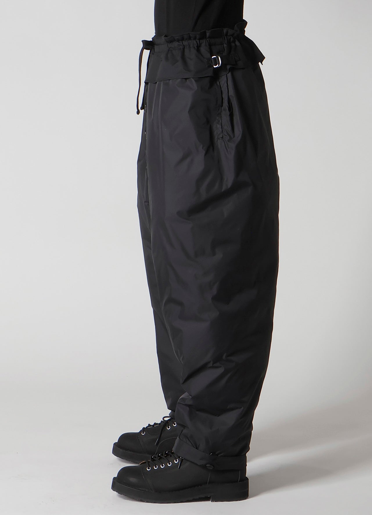 WOOL GABARDINE POCKET DETAIL PADDED PANTS