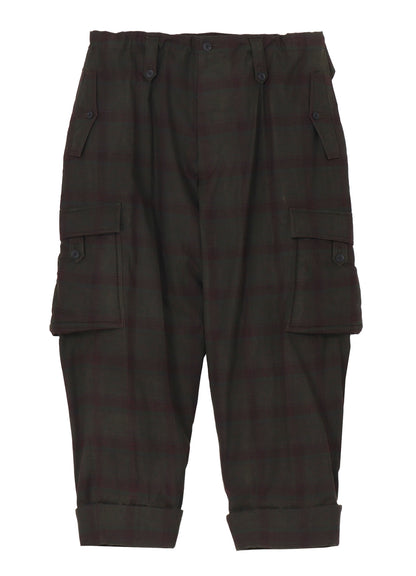 I MADRAS INK-D PLAID GUSSET PKT PANTS