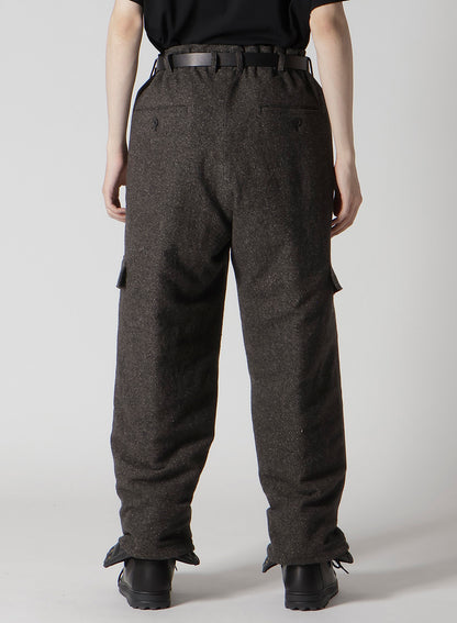 SILK NEP TWEED SIDE POCKET PANTS WITH LINER