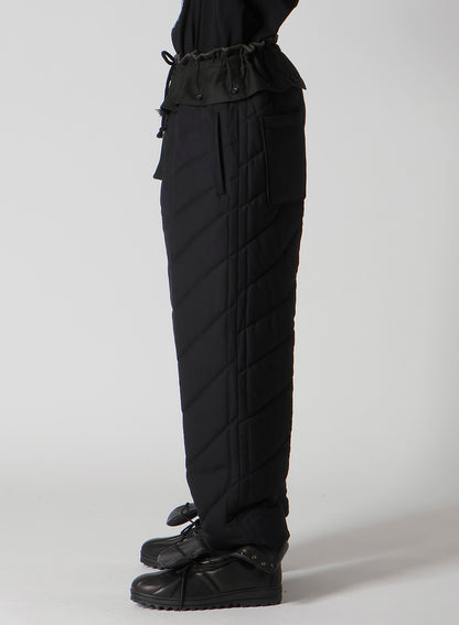 SILK NEP TWEED SIDE POCKET PANTS WITH LINER