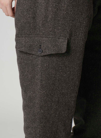 SILK NEP TWEED SIDE POCKET PANTS WITH LINER