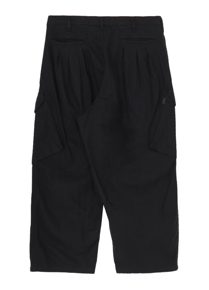 BLACK SCANDAL HERRINGBONE 12TUCK WORK PANTS