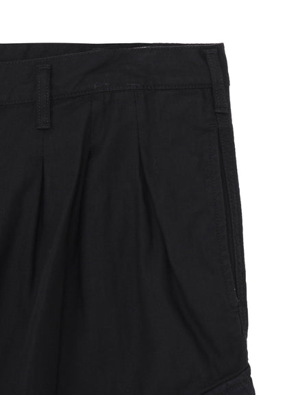 BLACK SCANDAL HERRINGBONE 12TUCK WORK PANTS