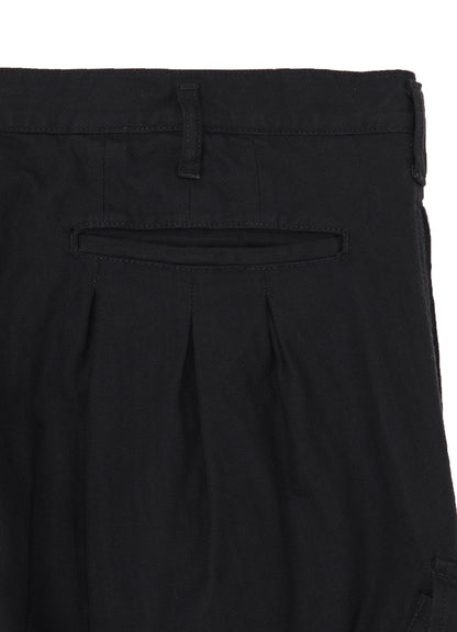BLACK SCANDAL HERRINGBONE 12TUCK WORK PANTS