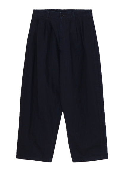 BLACK SCANDAL HERRINGBONE DENIM SIDE TAPE DETAIL PANTS