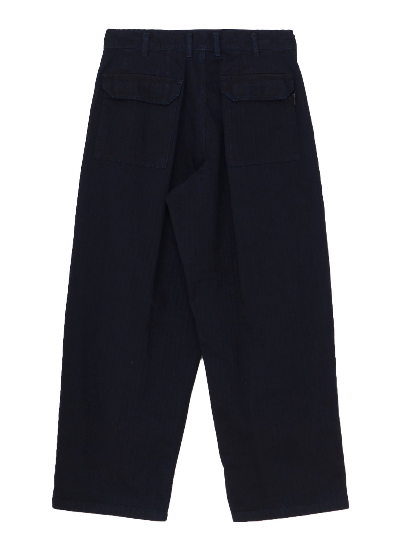 BLACK SCANDAL HERRINGBONE DENIM SIDE TAPE DETAIL PANTS