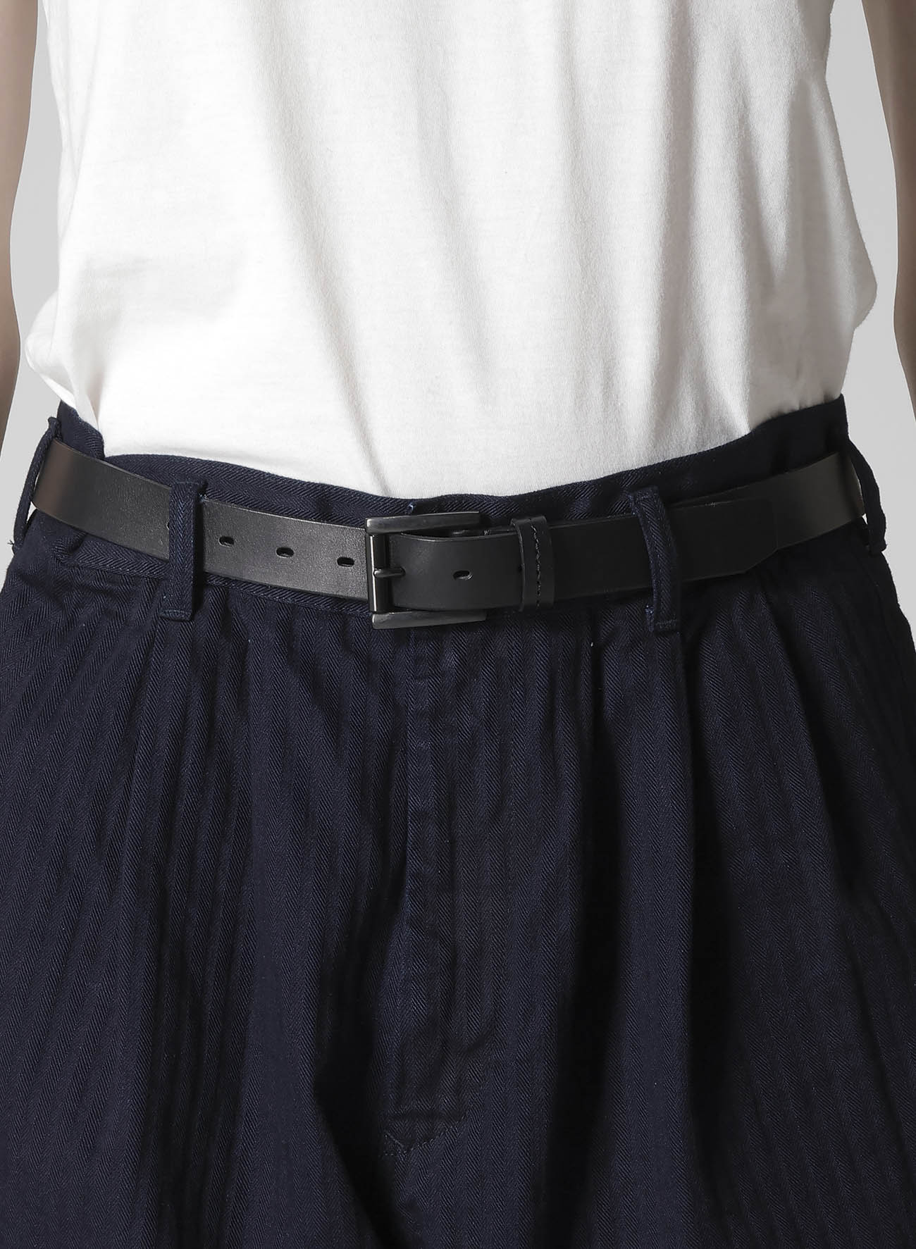 BLACK SCANDAL HERRINGBONE DENIM SIDE TAPE DETAIL PANTS