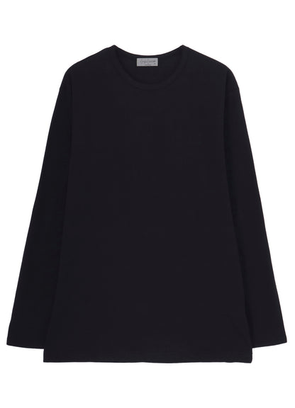 COTTON SINGLE JERSEY ROUND NECK LONG SLV T