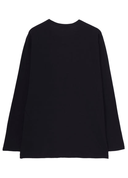 COTTON SINGLE JERSEY ROUND NECK LONG SLV T