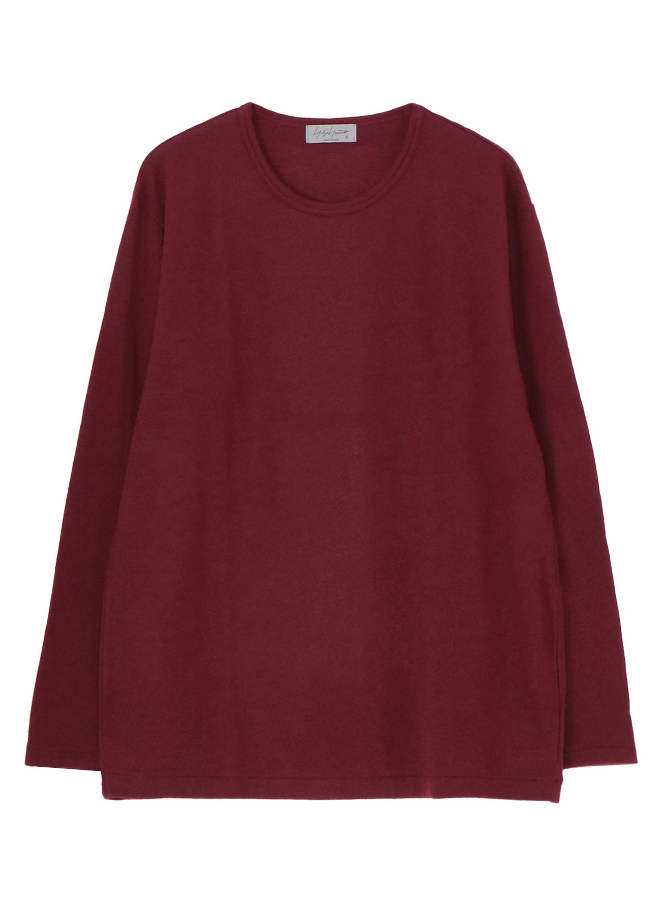 SUPER 120 WOOL SINGLE JERSEY ROUND NECK LS TEE