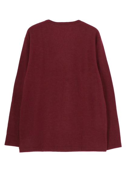 SUPER 120 WOOL SINGLE JERSEY ROUND NECK LS TEE