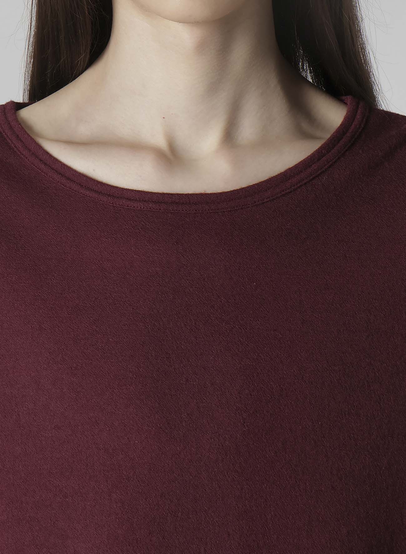 SUPER 120 WOOL SINGLE JERSEY ROUND NECK LS TEE