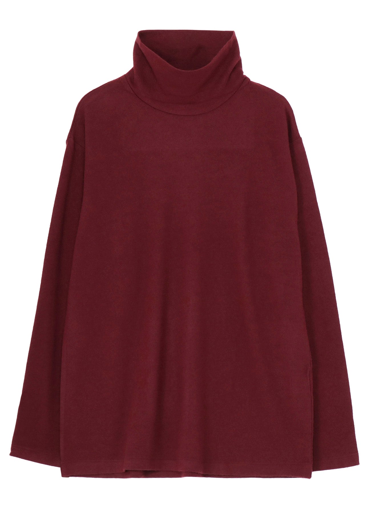 SUPER 120 WOOL SINGLE JERSEY TURTLE NECK LS TEE
