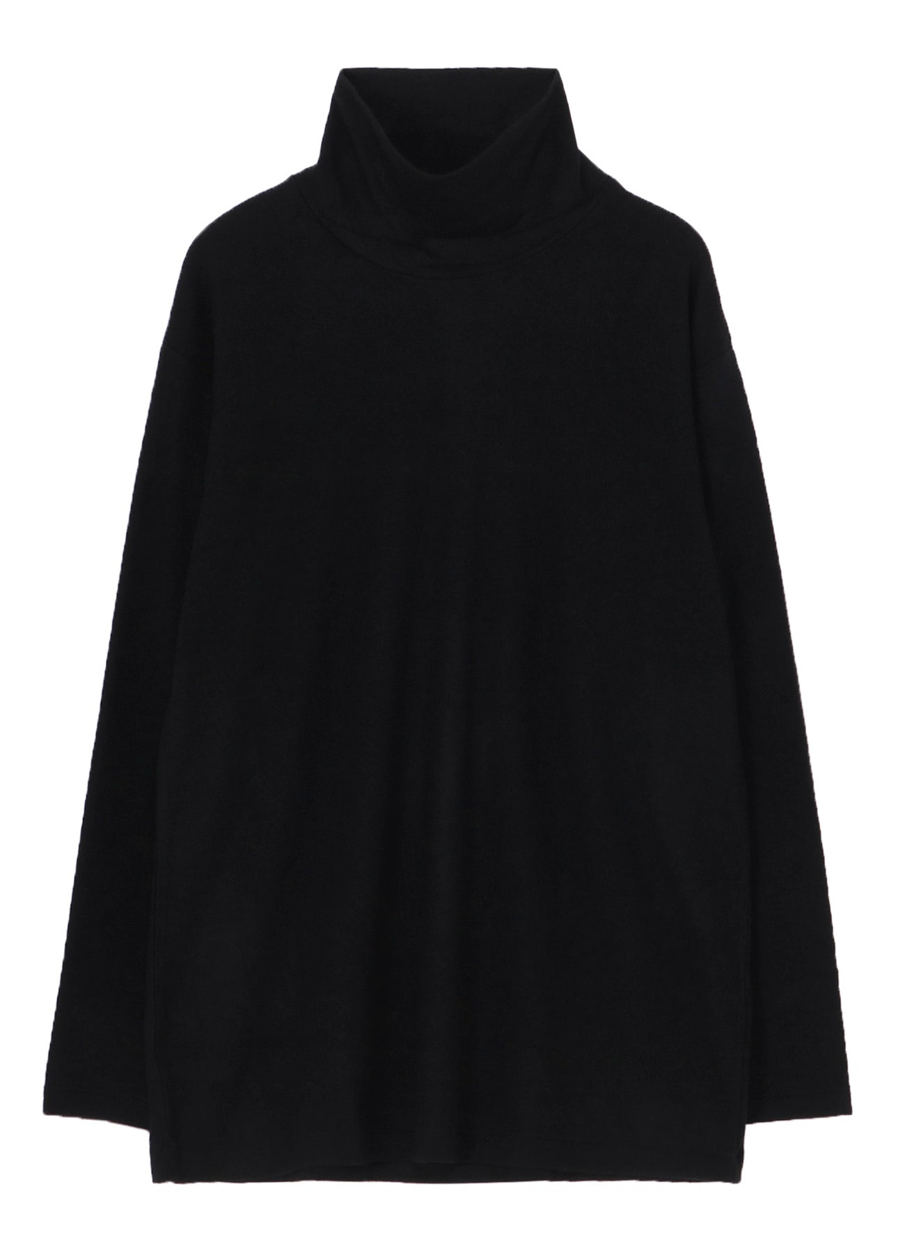 SUPER 120 WOOL SINGLE JERSEY TURTLE NECK LS TEE