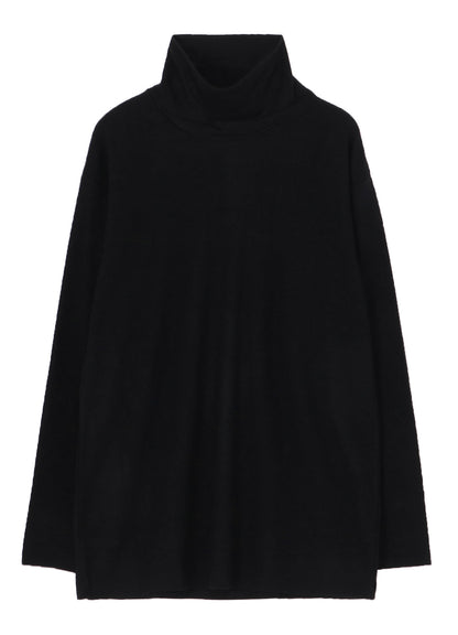 SUPER 120 WOOL SINGLE JERSEY TURTLE NECK LS TEE