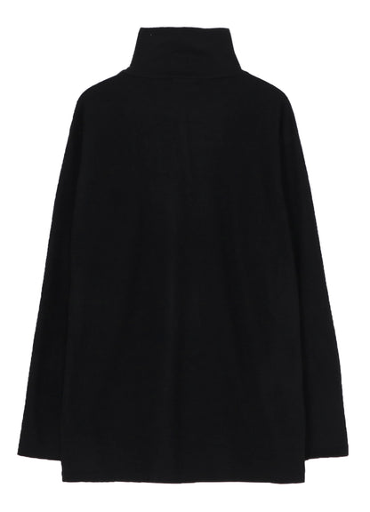 SUPER 120 WOOL SINGLE JERSEY TURTLE NECK LS TEE