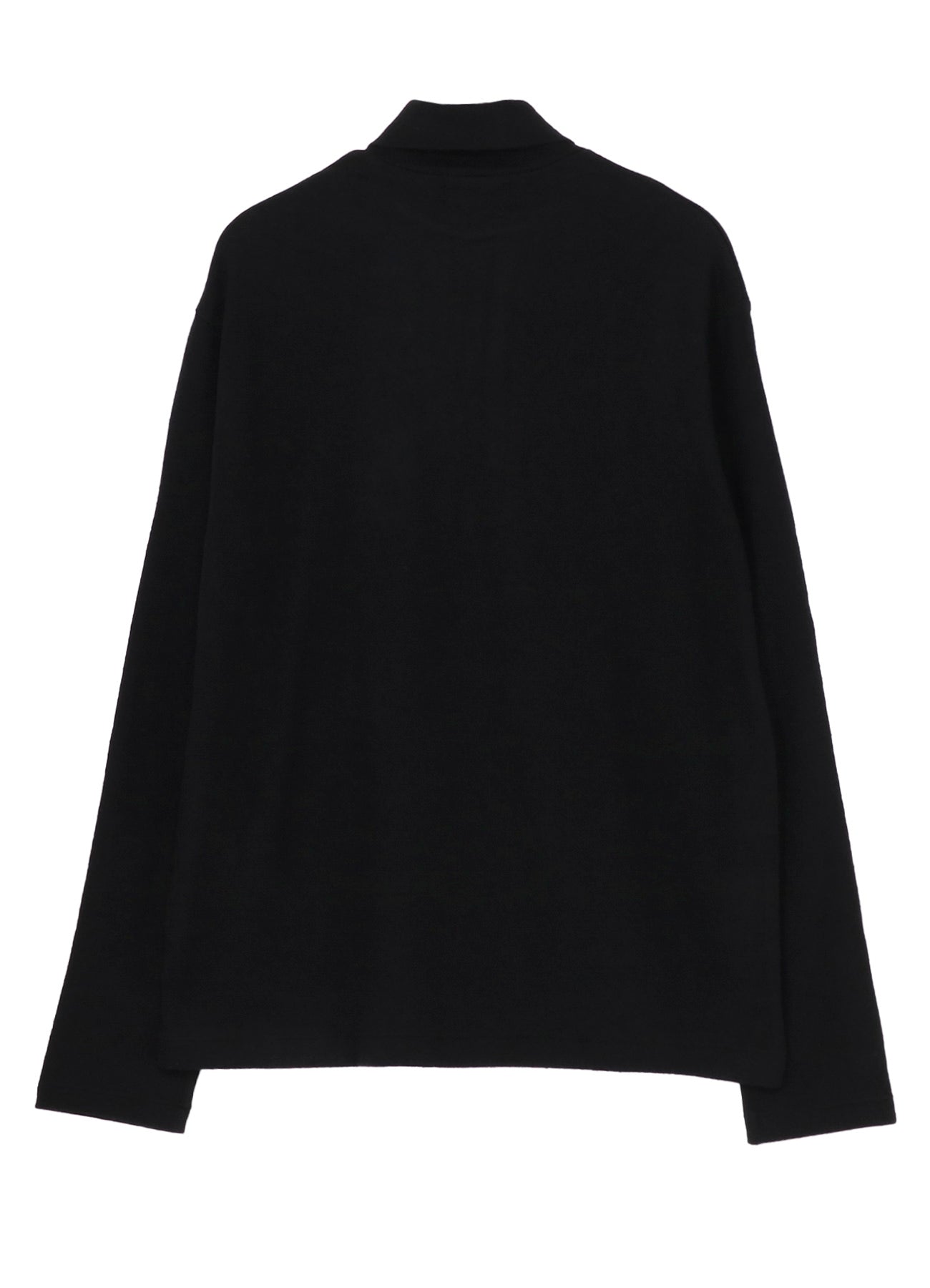 SUPER 120 WOOL SINGLE JERSEY LAYERED HIGK NECK TEE