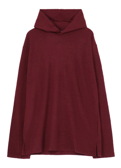 SUPER 120 WOOL SINGLE JERSEY HOODED LS TEE
